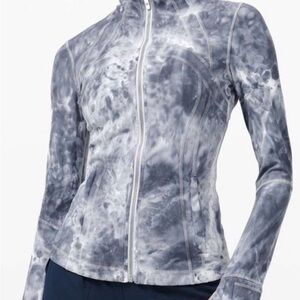 Lululemon Athletica Tie Dye Marble Gray Varsity Jacket